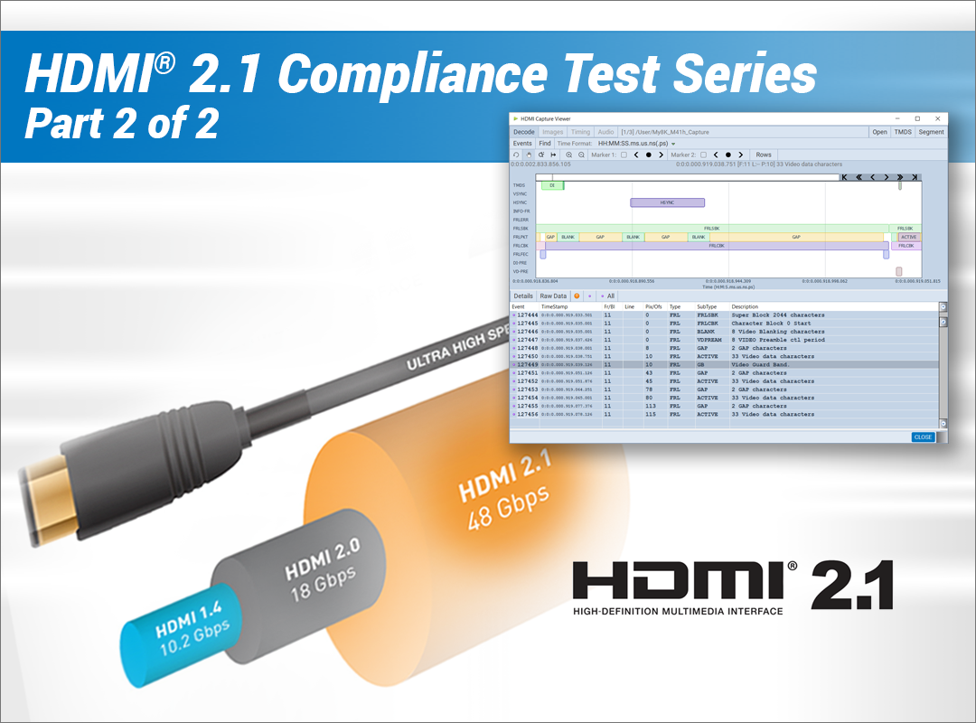 Part 2: Protocol Compliance Testing for HDMI® 2.1  Webinar