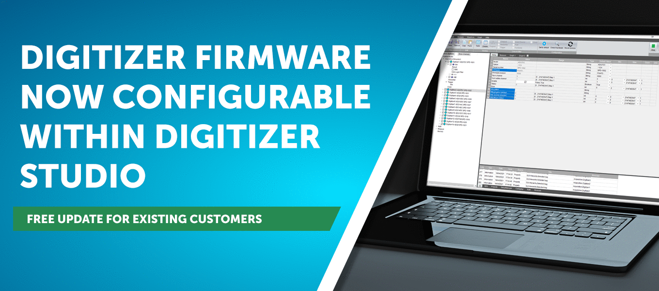 Digitizer Firmware Now Configurable within Digitizer Studio