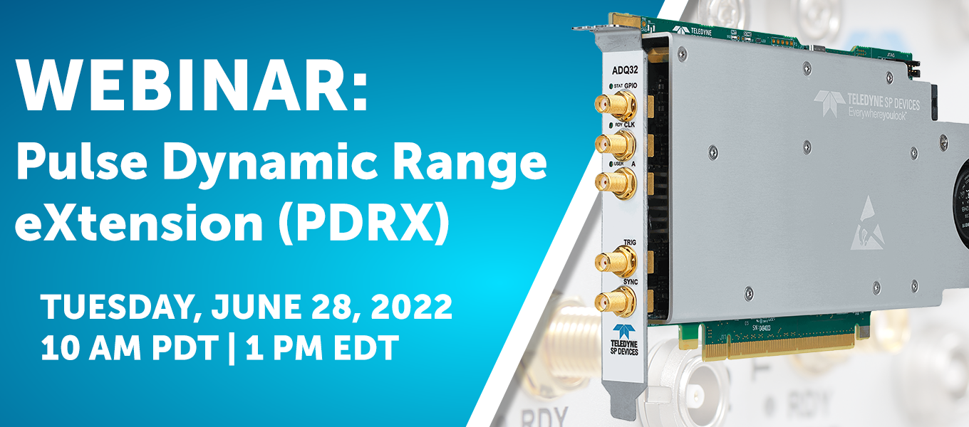 Webinar - Improved Dynamic Range with PDRX